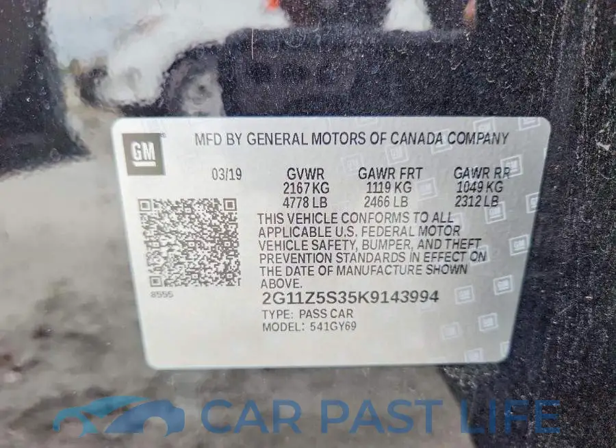 2G11Z5S35K9143994# 12