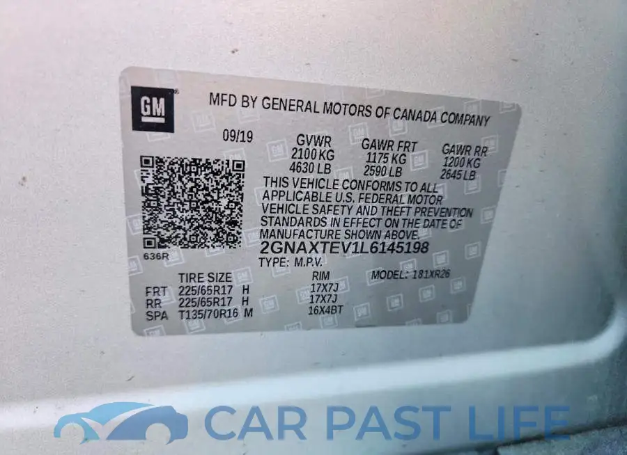 2GNAXTEV1L6145198# 12