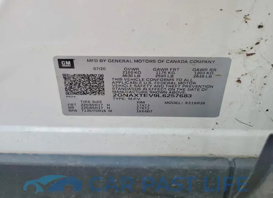 2GNAXTEV9L6257683# 13