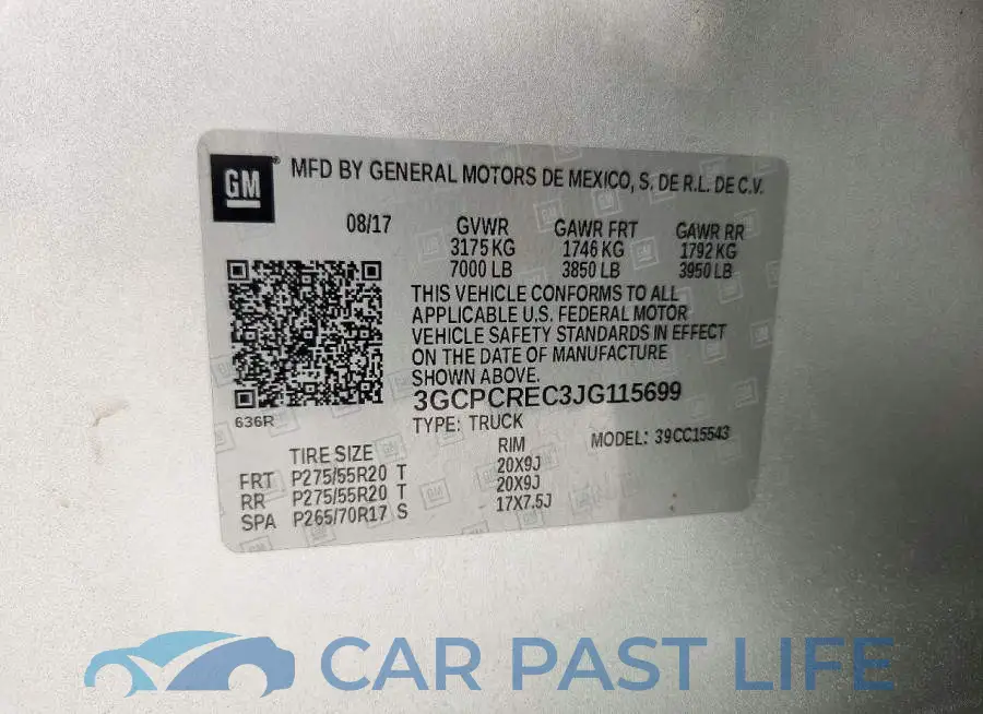 3GCPCREC3JG115699# 13