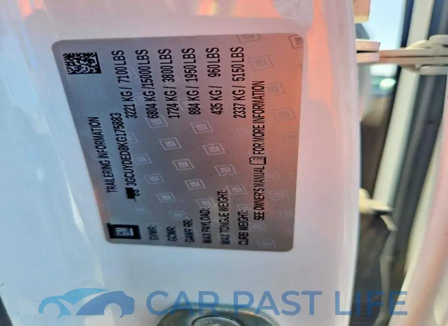 3GCUYDED8KG175883# 12