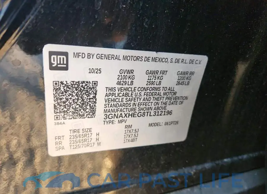 3GNAXHEG8TL312196# 14