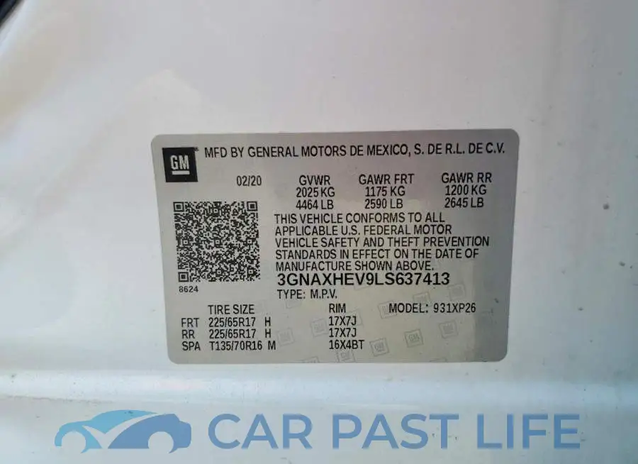 3GNAXHEV9LS637413# 13