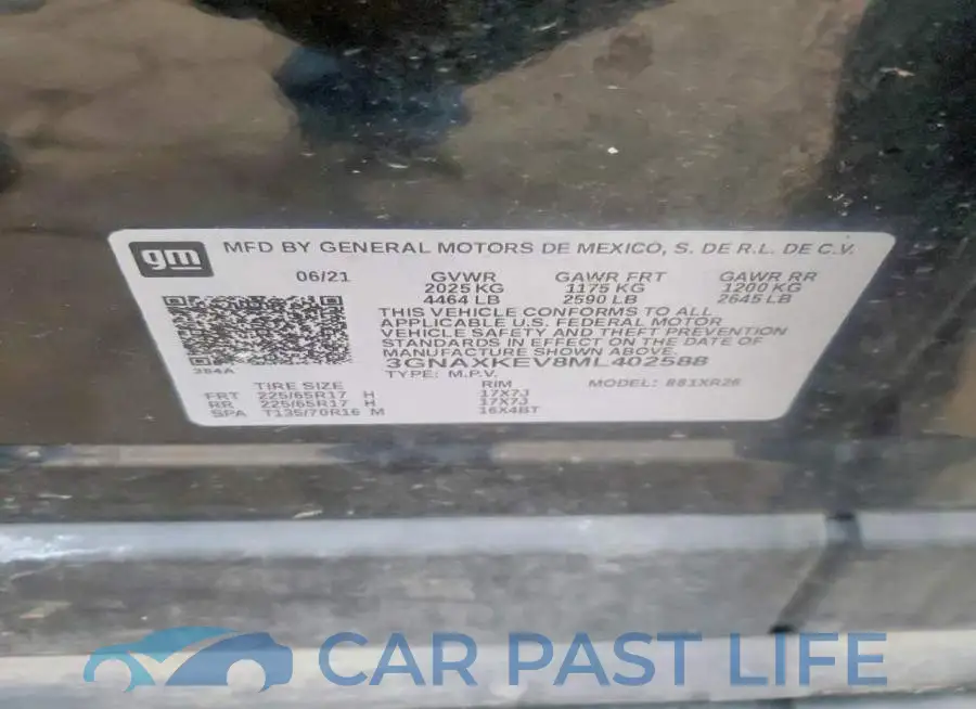 3GNAXKEV8ML402588# 13