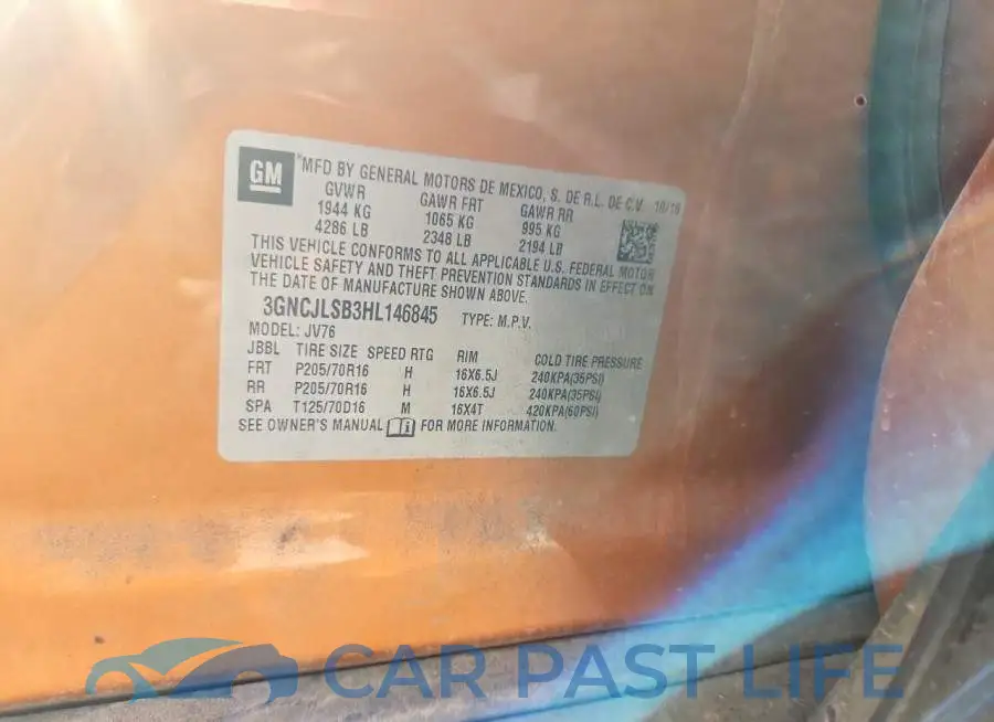 3GNCJLSB3HL146845# 12