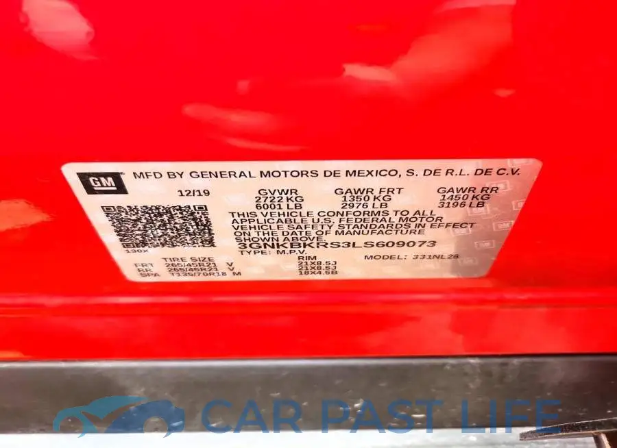 3GNKBKRS3LS609073# 13