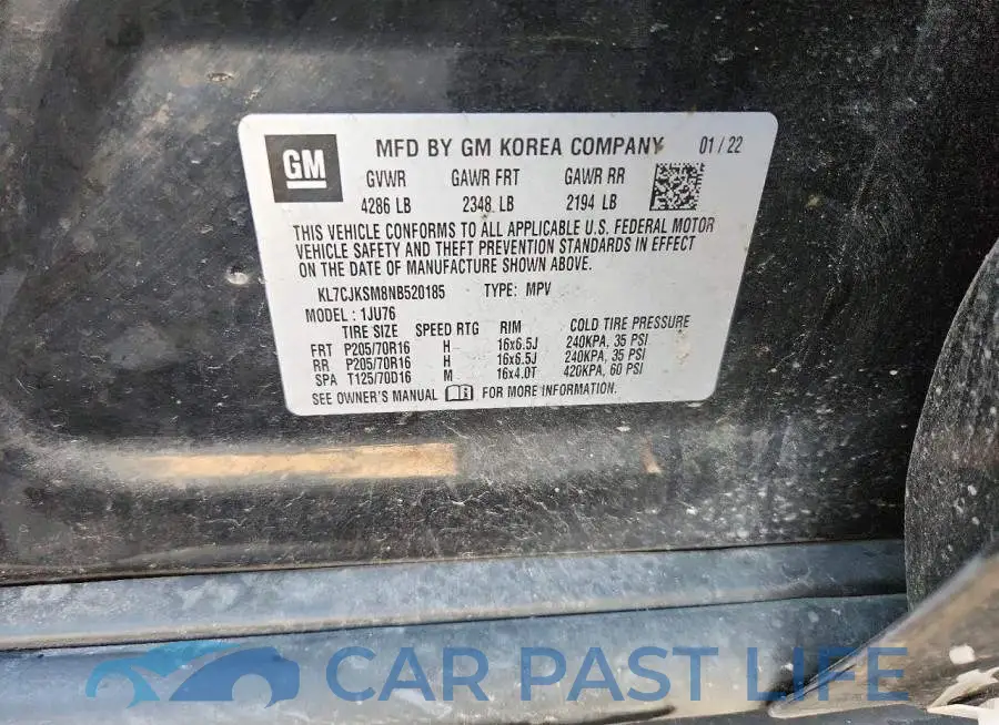 KL7CJKSM8NB520185# 13