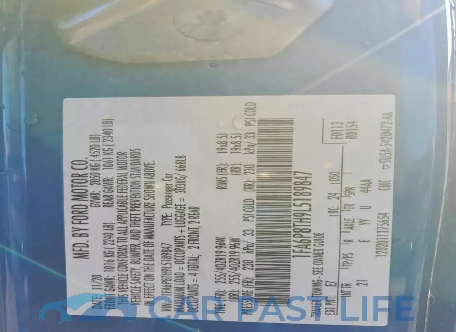 1FA6P8TH9L5189847# 10