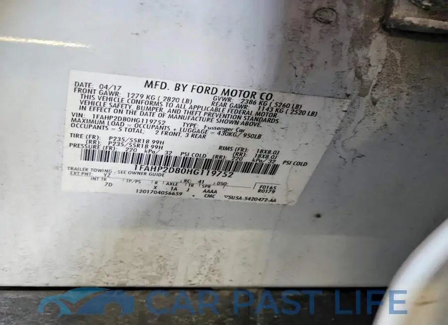 1FAHP2D80HG119752# 12