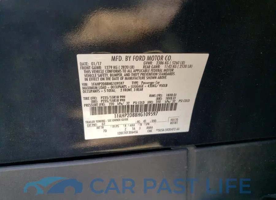 1FAHP2D88HG109597# 12