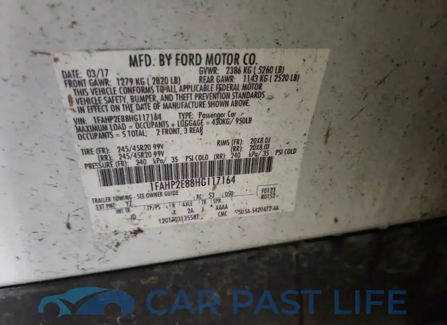 1FAHP2E88HG117164# 13