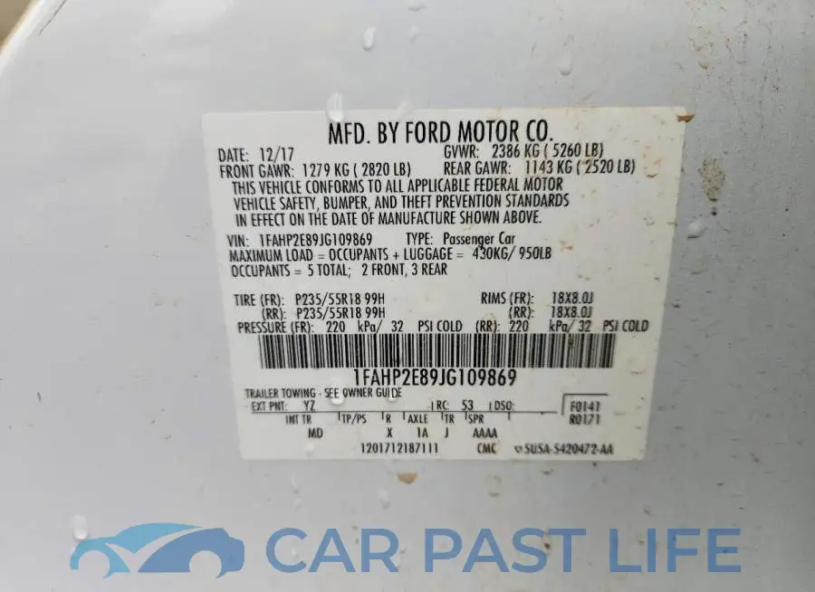 1FAHP2E89JG109869# 13