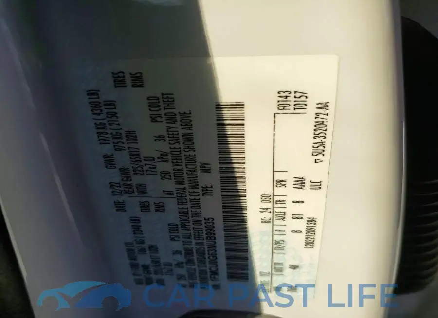 1FMCU0G63NUB99035# 13
