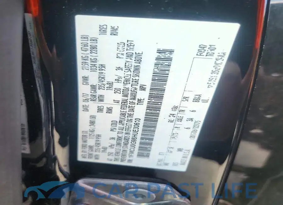 1FMCU0G98HUE30610# 13