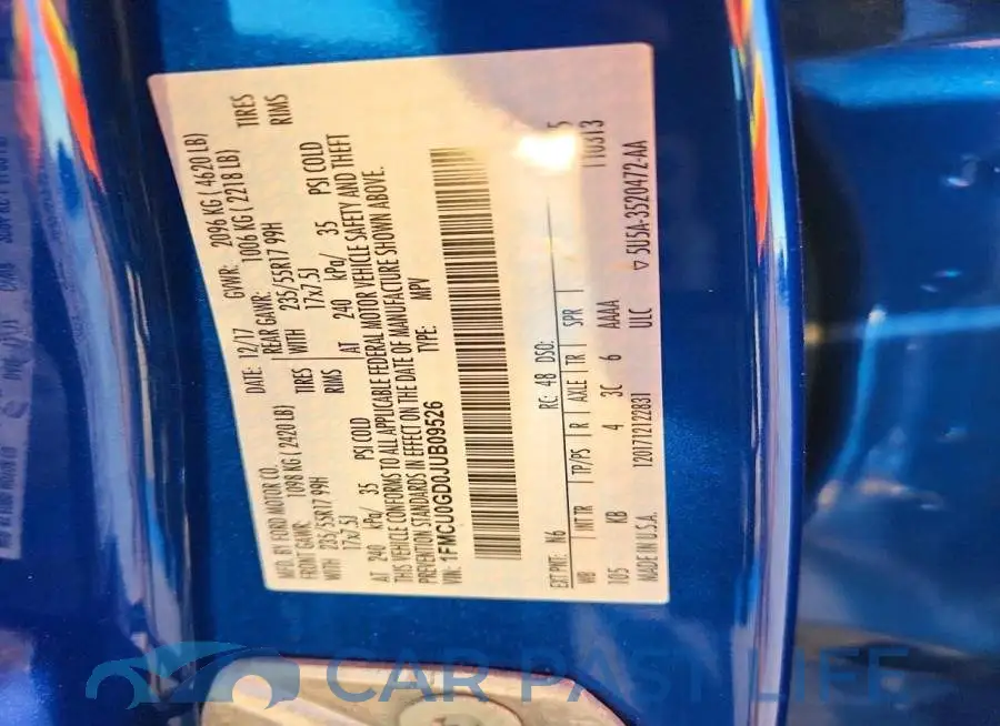 1FMCU0GD0JUB09526# 13