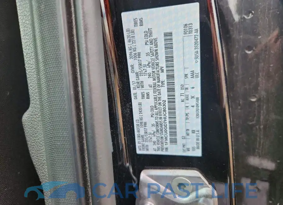 1FMCU0GD7HUC80302# 12