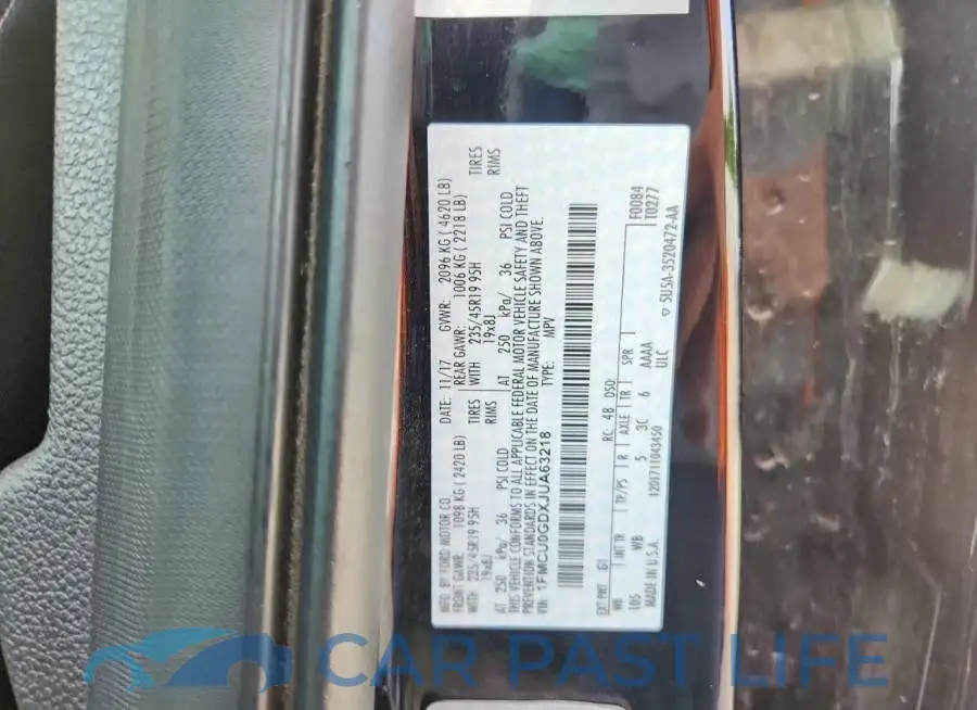 1FMCU0GDXJUA63218# 13