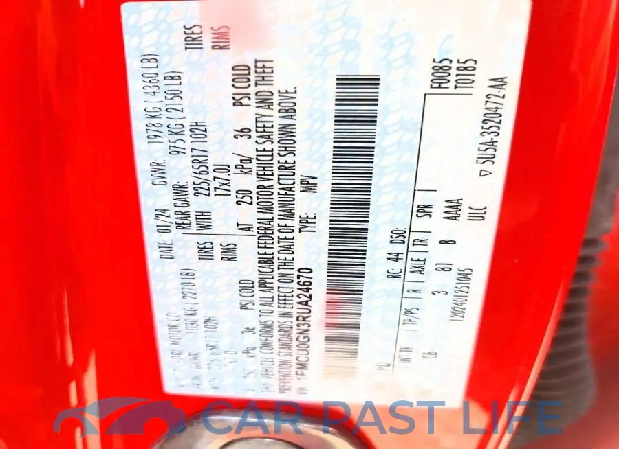 1FMCU0GN3RUA24670# 13
