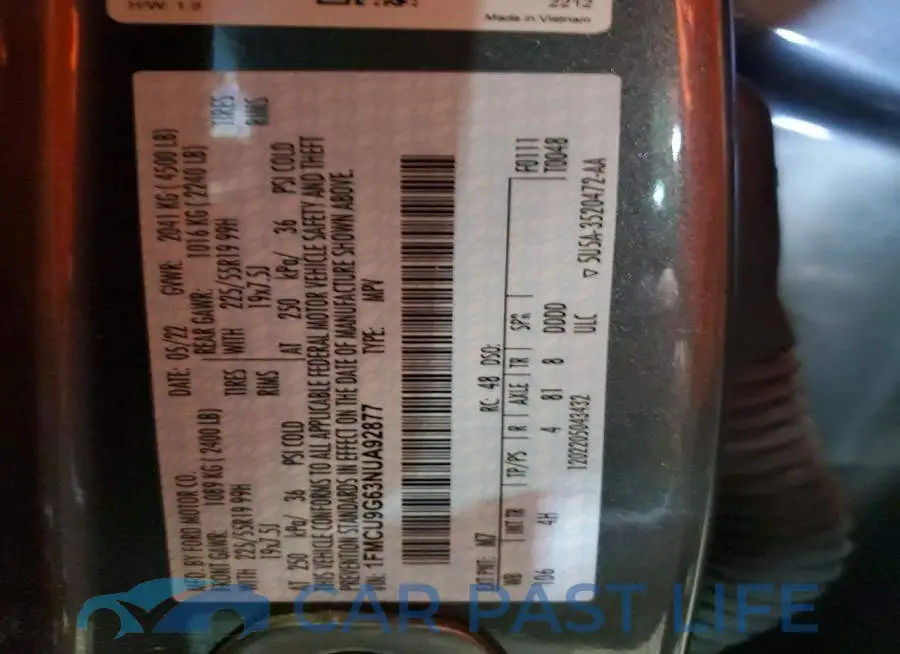 1FMCU9G63NUA92877# 13