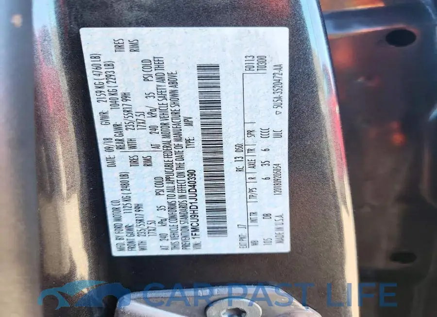 1FMCU9HD1JUD40390# 13