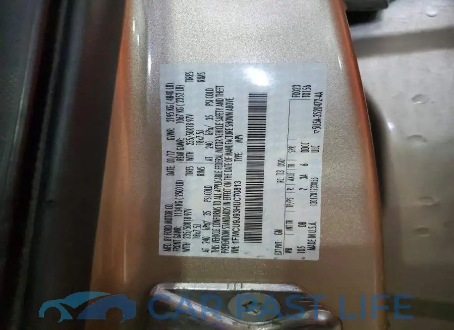 1FMCU9J93HUC70813# 13