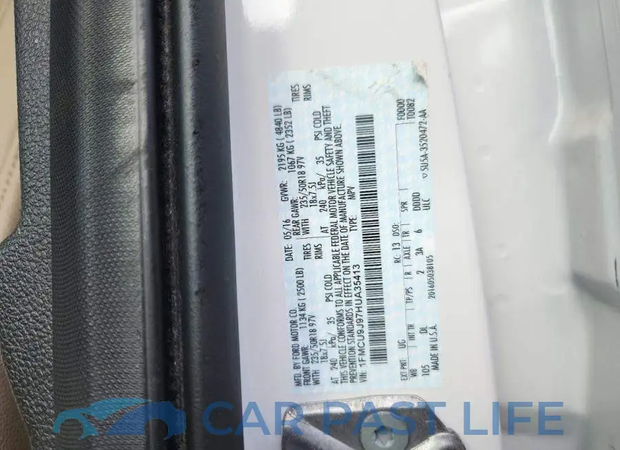1FMCU9J97HUA35413# 12