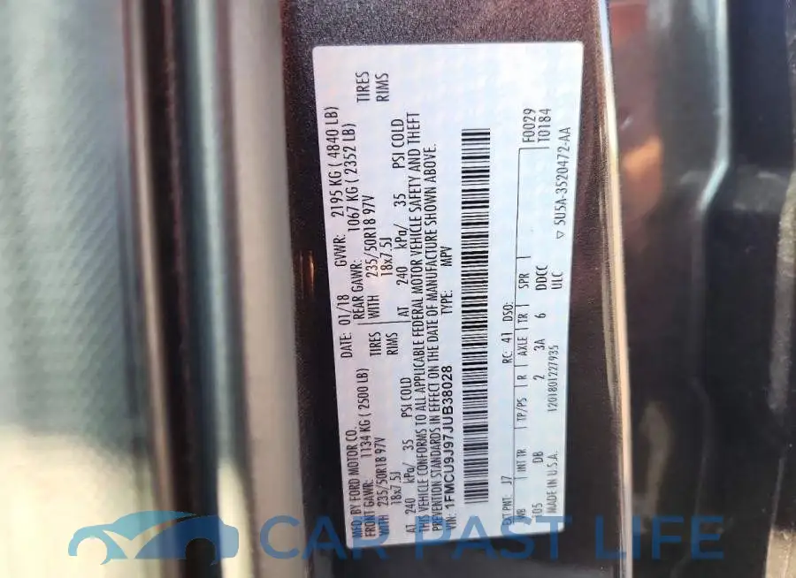 1FMCU9J97JUB38028# 14