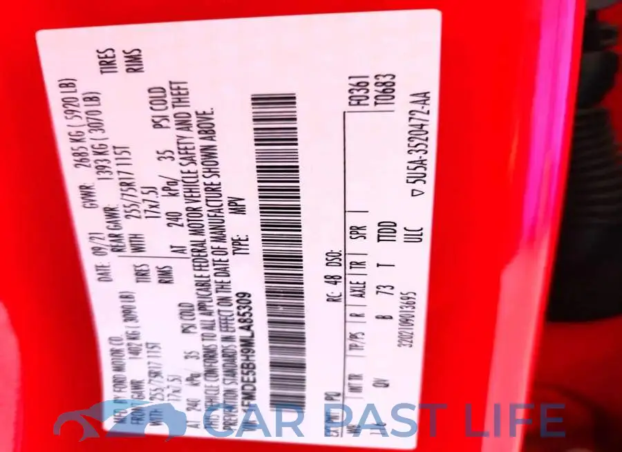 1FMDE5BH9MLA85309# 13