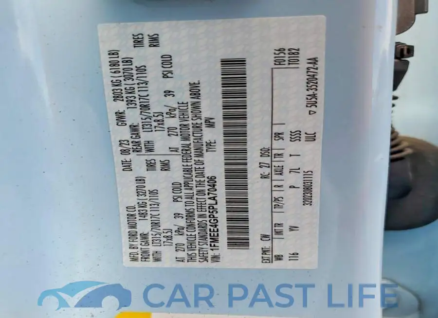 1FMEE4GP5PLA70406# 12