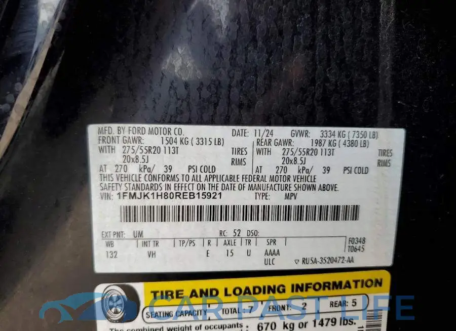 1FMJK1H80REB15921# 13