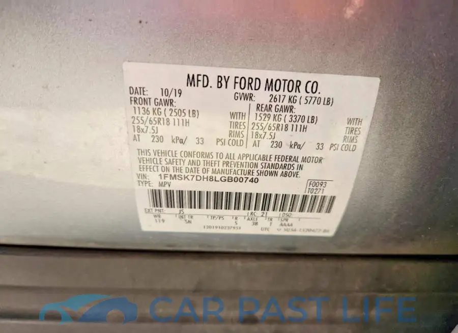 1FMSK7DH8LGB00740# 13