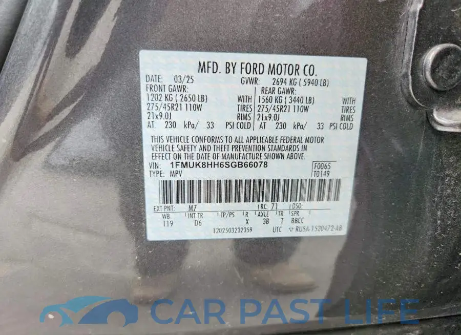 1FMUK8HH6SGB66078# 14