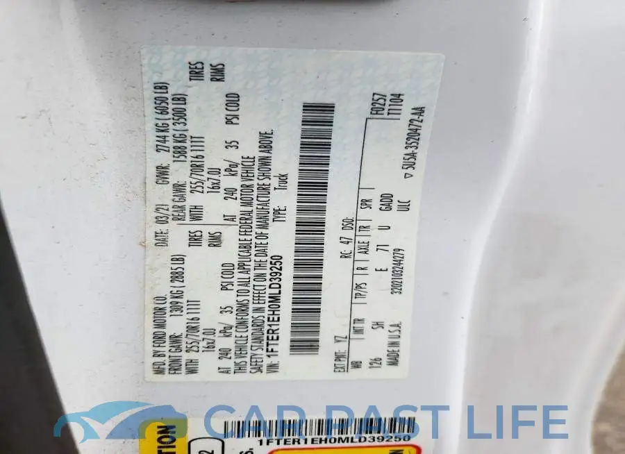 1FTER1EH0MLD39250# 12