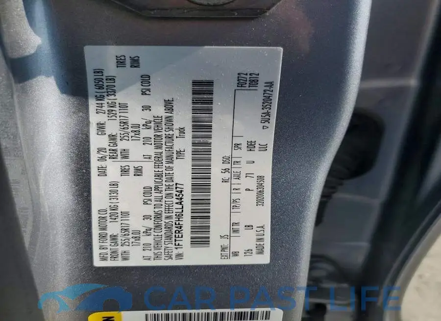 1FTER4FH6LLA45477# 12