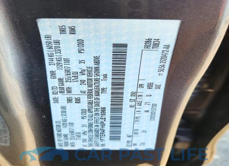 1FTER4FH6PLE16966# 12