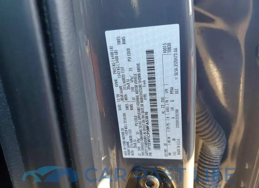 1FTEW1CP5MFA53816# 12