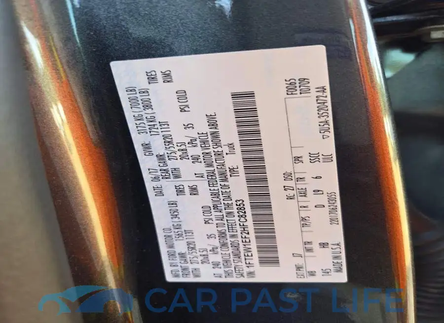 1FTEW1EF2HFC82853# 12