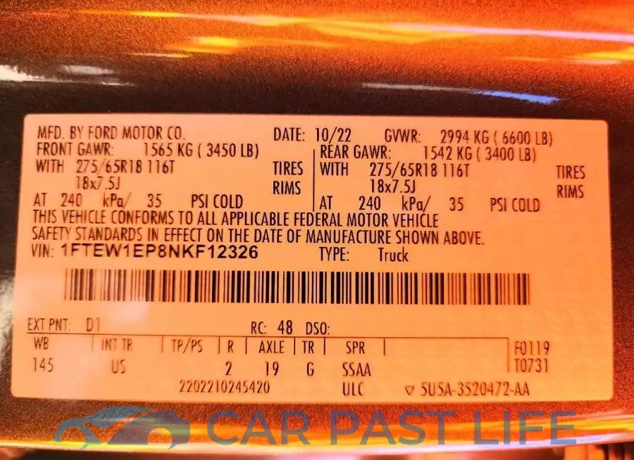 1FTEW1EP8NKF12326# 13