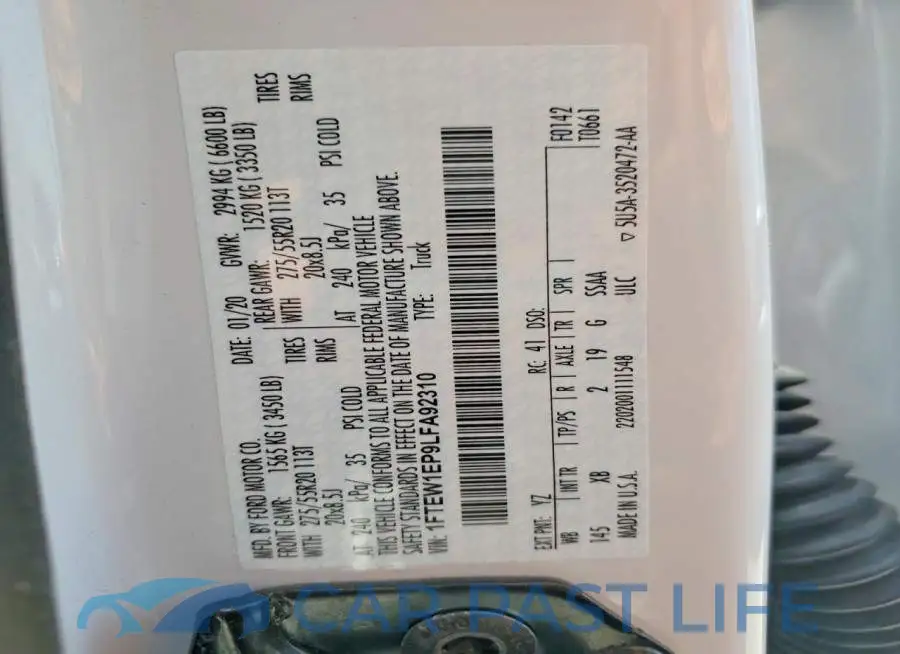 1FTEW1EP9LFA92310# 12