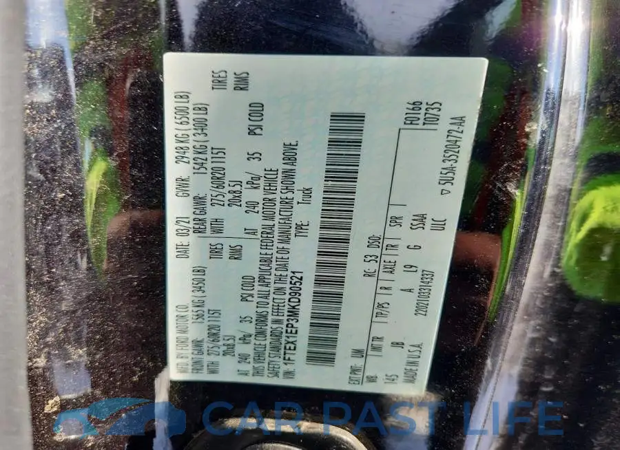 1FTEX1EP3MKD90521# 12