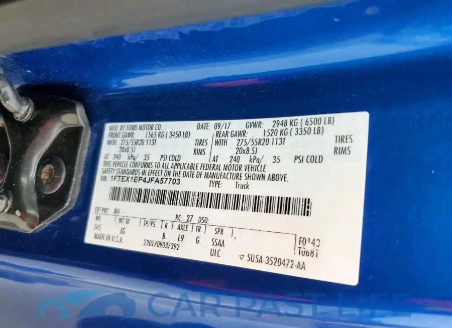 1FTEX1EP4JFA57703# 12