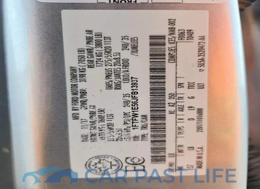 1FTFW1E56JFB13937# 12