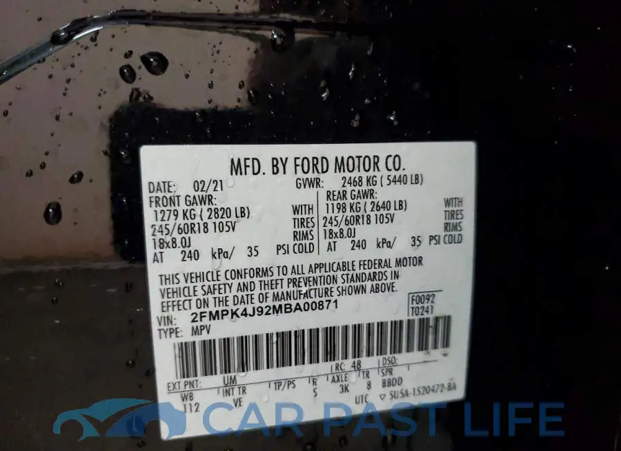 2FMPK4J92MBA00871# 13