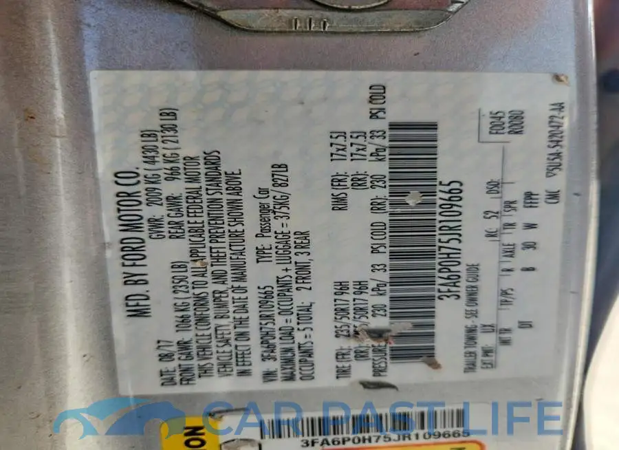 3FA6P0H75JR109665# 12