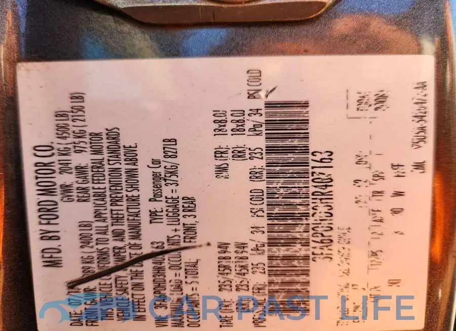 3FA6P0HD3HR407163# 12