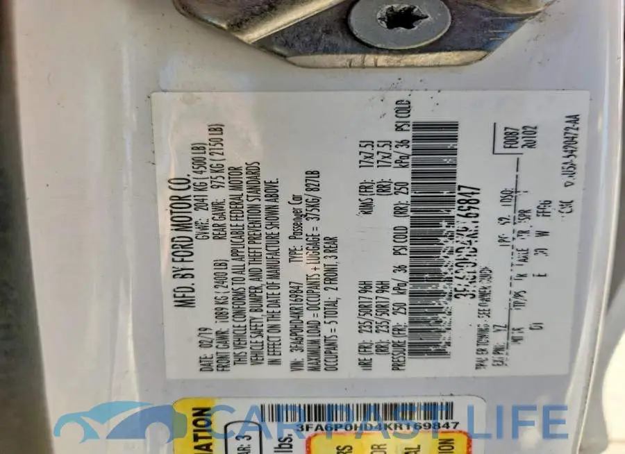 3FA6P0HD4KR169847# 12