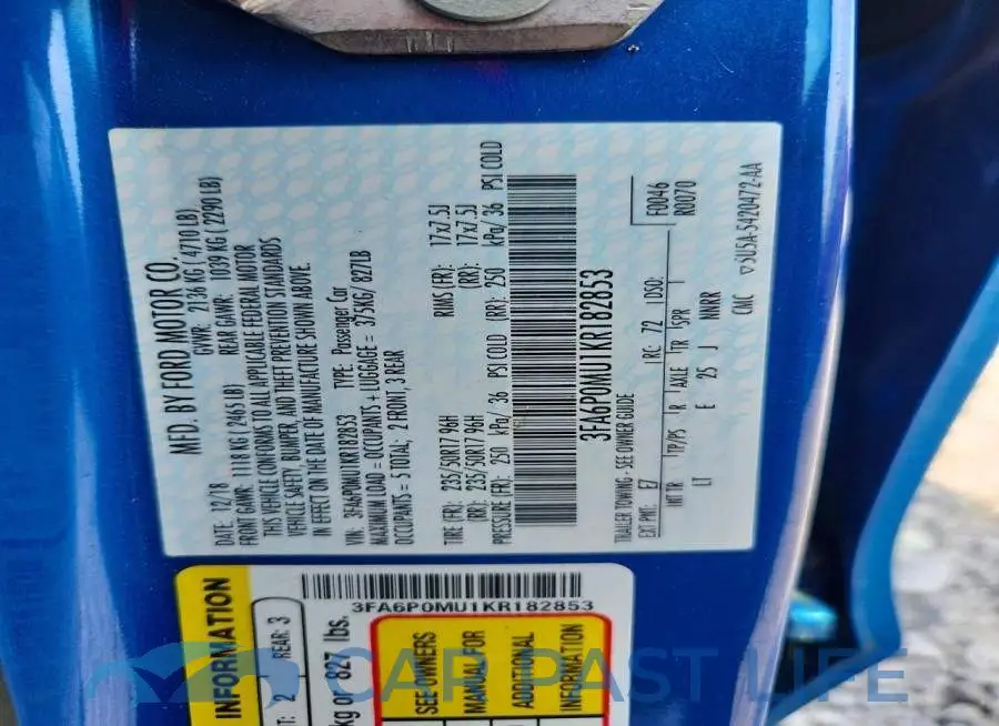 3FA6P0MU1KR182853# 12
