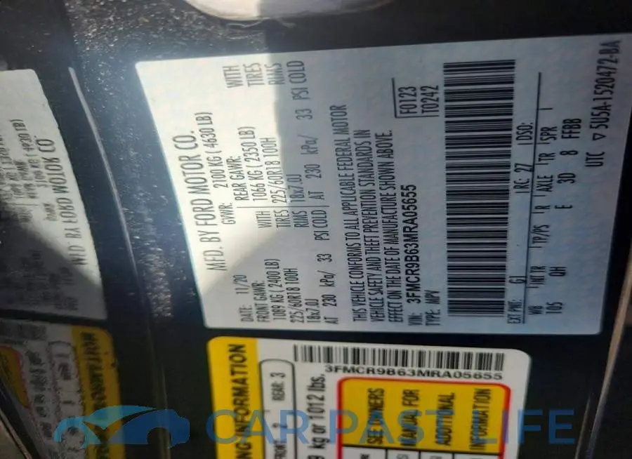 3FMCR9B63MRA05655# 12