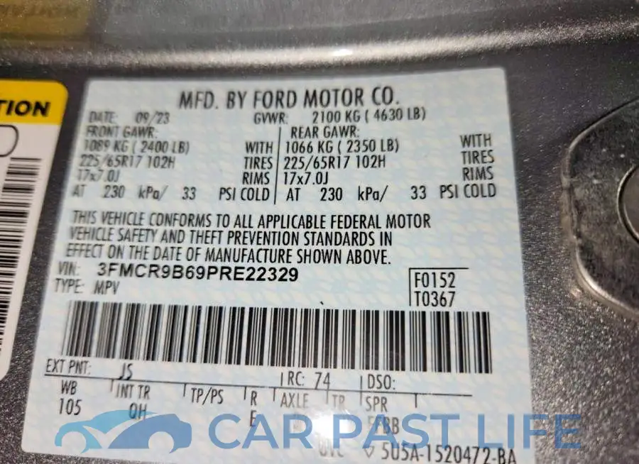 3FMCR9B69PRE22329# 13