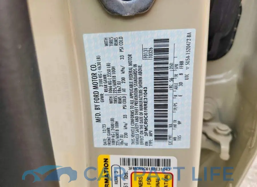 3FMCR9C61RRE31043# 13